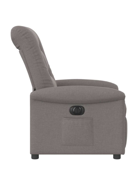 Elektrické polohovací křeslo taupe textil