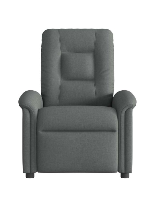 Elektrické masážní polohovací křeslo tmavě šedé textil