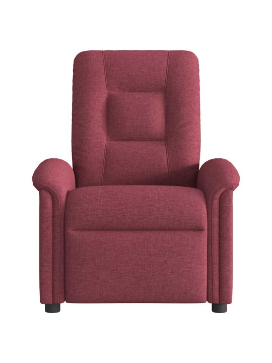 Elektrické masážní polohovací křeslo vínové textil