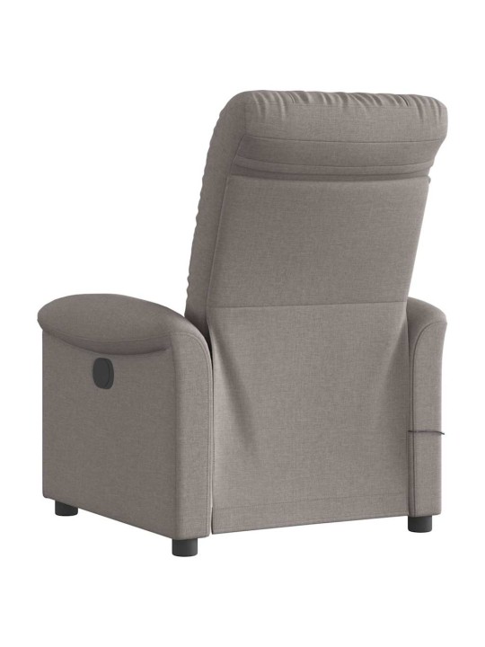 Elektrické masážní polohovací křeslo taupe textil