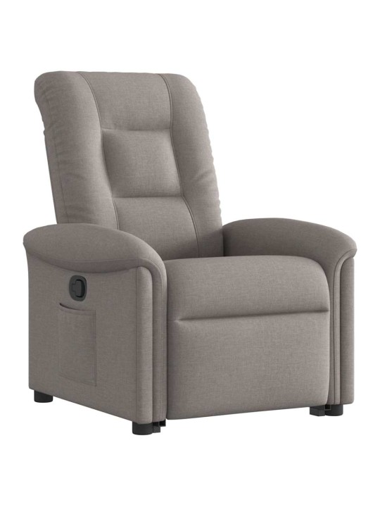 Zvedací polohovací křeslo taupe textil