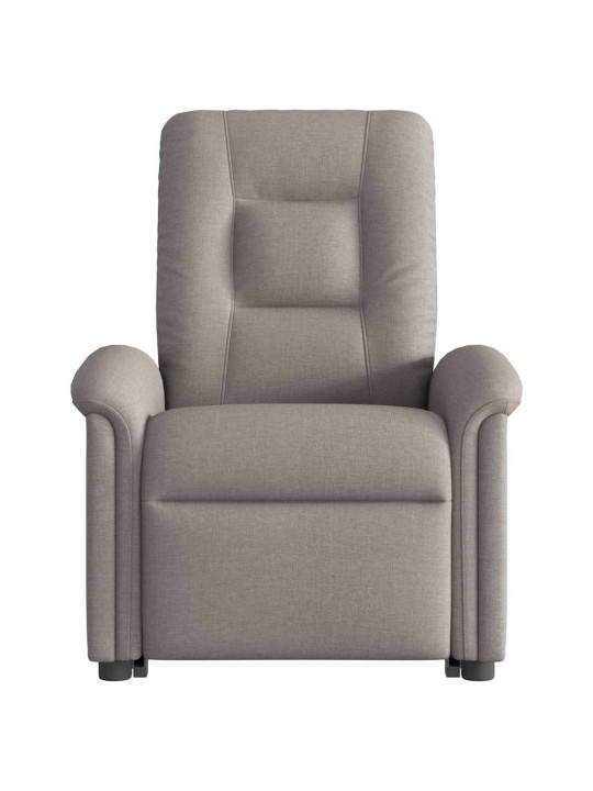 Zvedací polohovací křeslo taupe textil