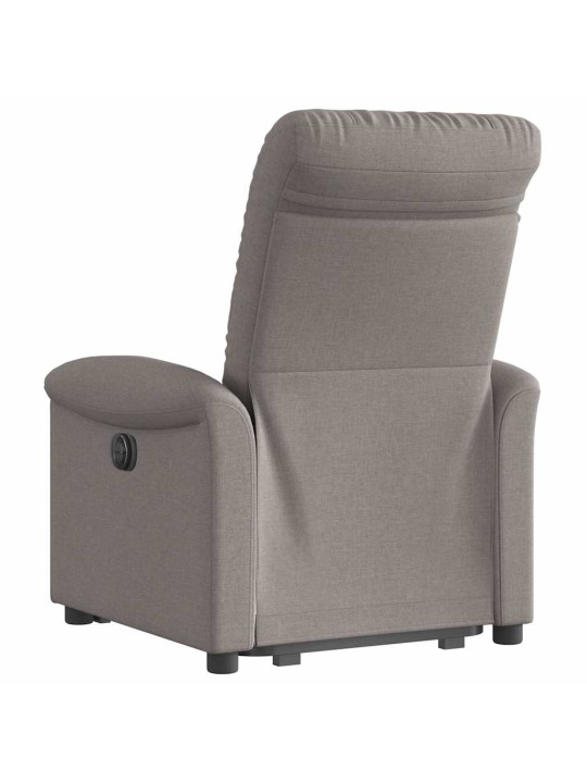 Zvedací polohovací křeslo taupe textil