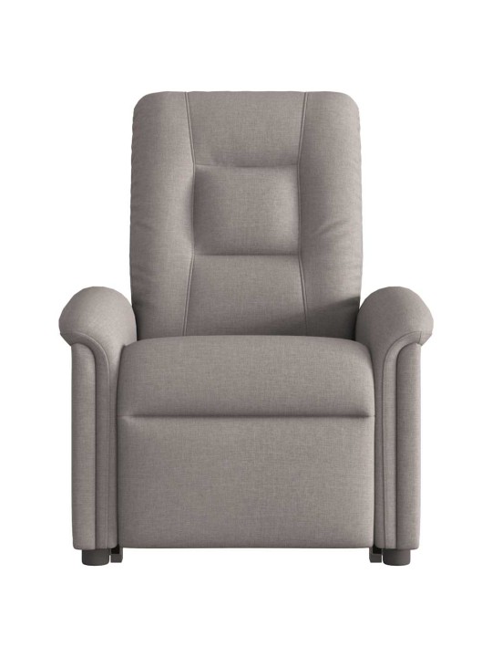 Elektrické zvedací polohovací křeslo taupe textil