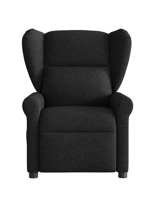 Elektrické polohovací křeslo černé textil