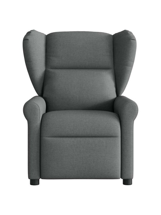 Elektrické masážní polohovací křeslo tmavě šedé textil