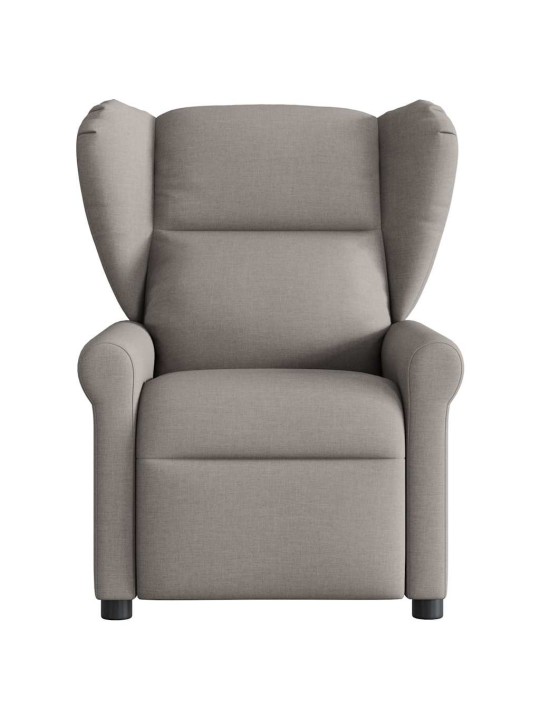 Elektrické masážní polohovací křeslo taupe textil
