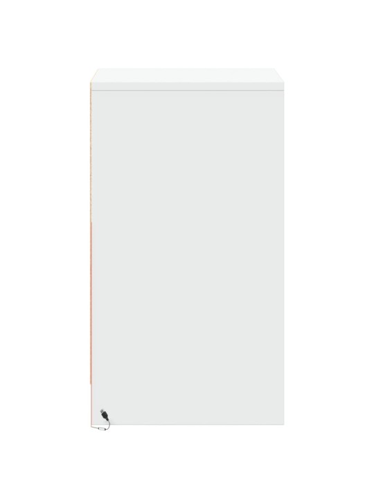 Noční stolky s LED osvětlením 2 ks bílé kompozitní dřevo