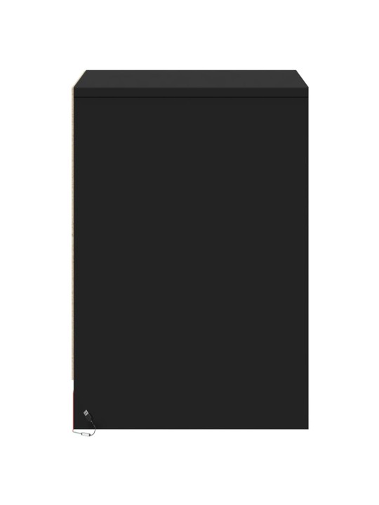 Noční stolky s LED osvětlením 2 ks černé kompozitní dřevo