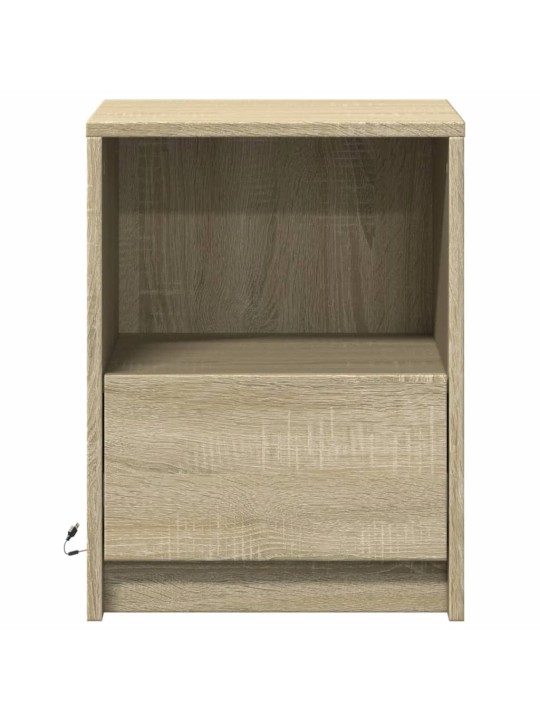 Noční stolek s LED osvětlením dub sonoma kompozitní dřevo