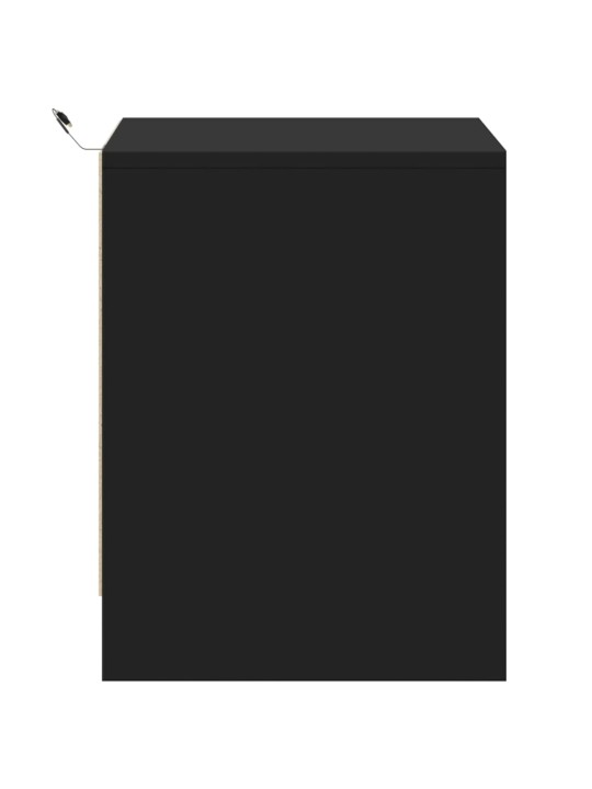 Noční stolky s LED osvětlením 2 ks černé kompozitní dřevo