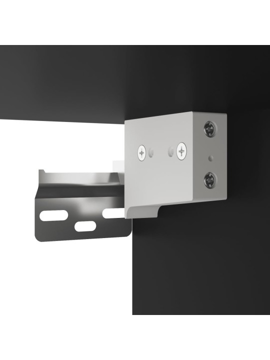 Nástěnný noční stolek s LED osvětlením černý
