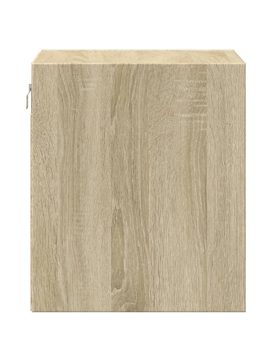 Nástěnný noční stolek s LED osvětlením dub sonoma