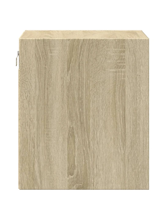 Nástěnný noční stolek s LED osvětlením dub sonoma