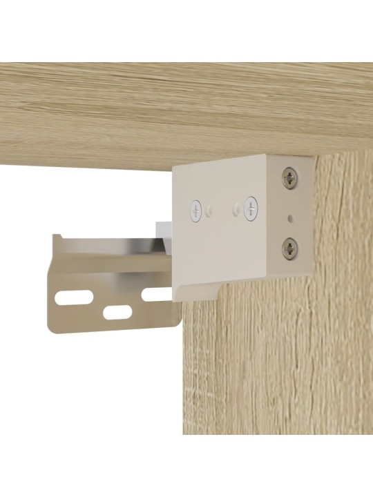 Nástěnný noční stolek s LED osvětlením dub sonoma