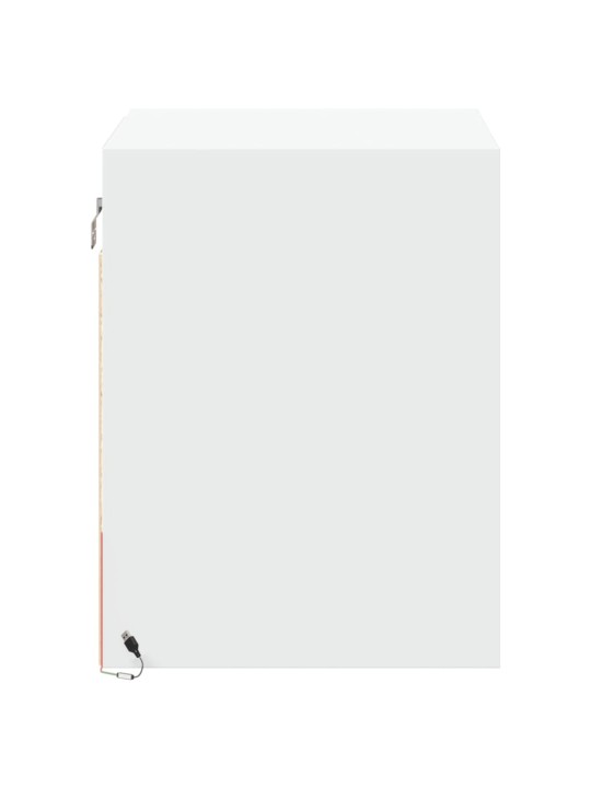 Nástěnné noční stolky s LED osvětlením 2 ks bílé