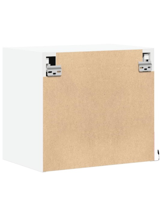 Nástěnné noční stolky s LED osvětlením 2 ks bílé