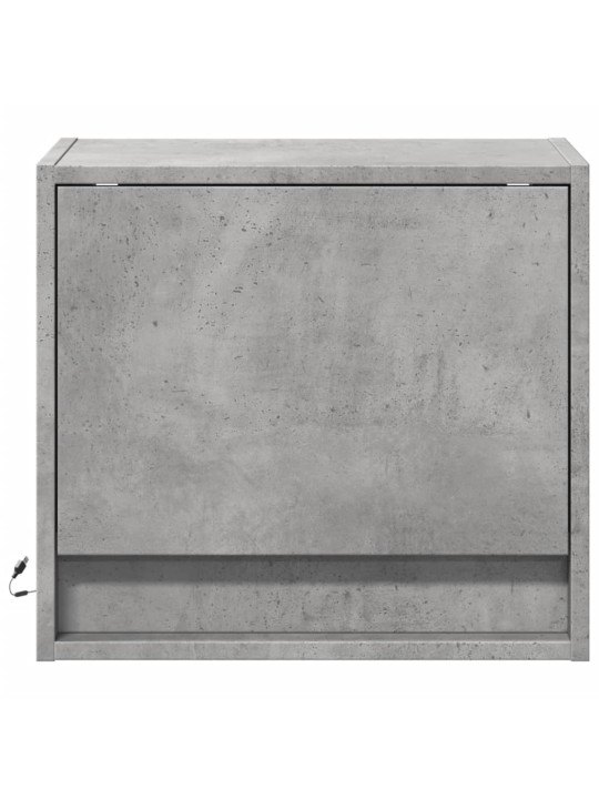 Nástěnné noční stolky s LED osvětlením 2 ks betonově šedé