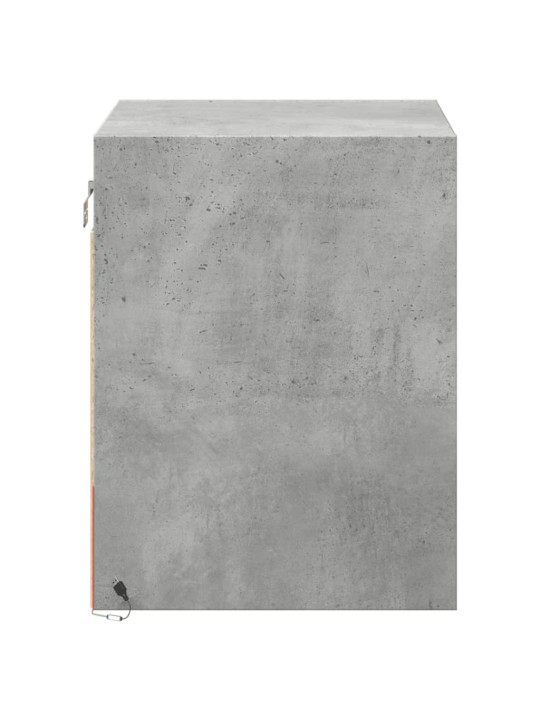 Nástěnné noční stolky s LED osvětlením 2 ks betonově šedé