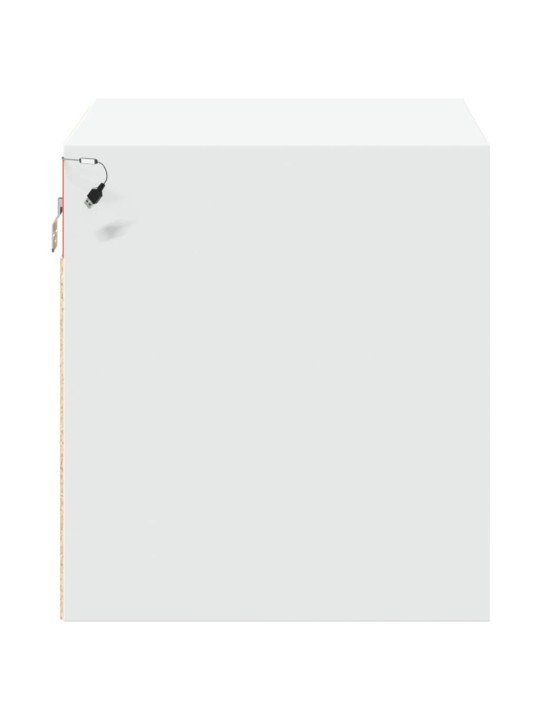 Nástěnné noční stolky s LED osvětlením 2 ks bílé
