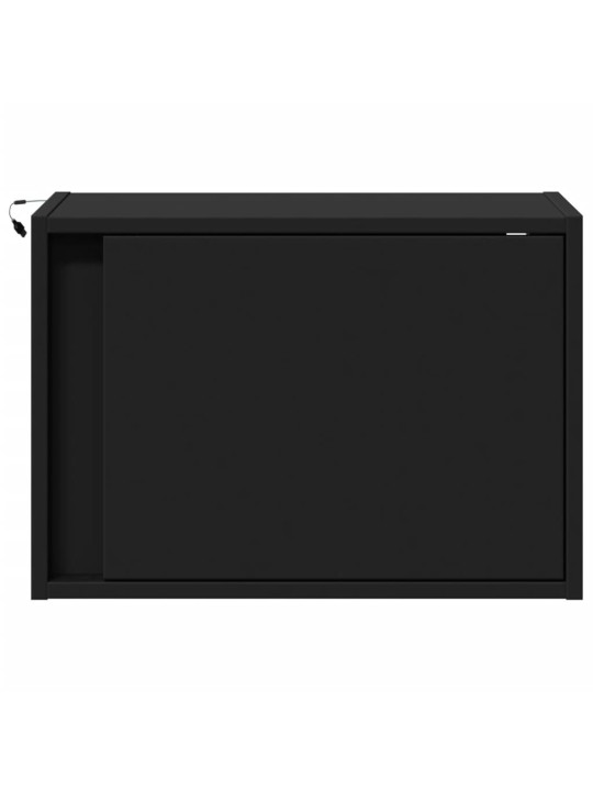 Nástěnné noční stolky s LED osvětlením 2 ks černé