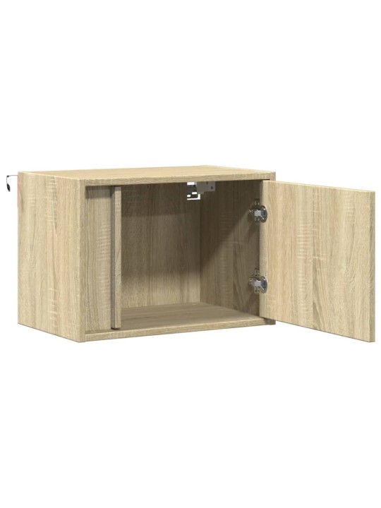 Nástěnné noční stolky s LED osvětlením 2 ks dub sonoma