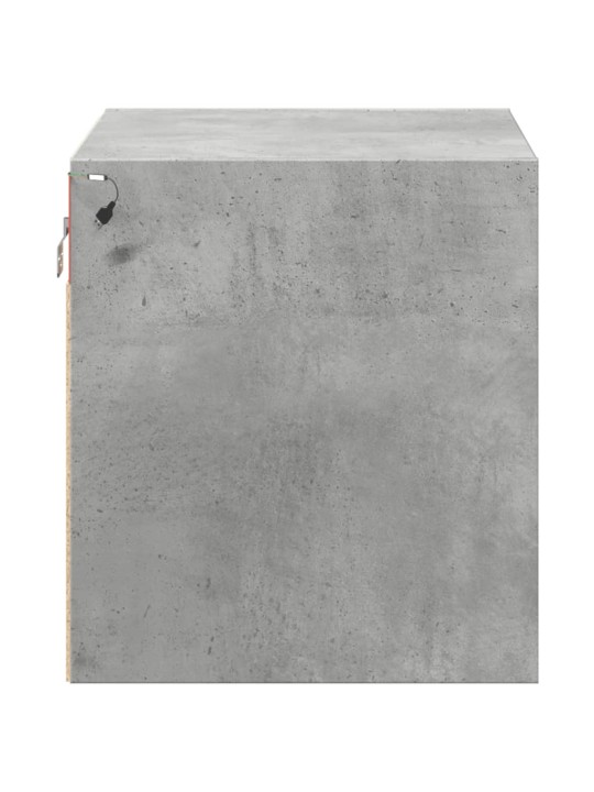 Nástěnné noční stolky s LED osvětlením 2 ks betonově šedé