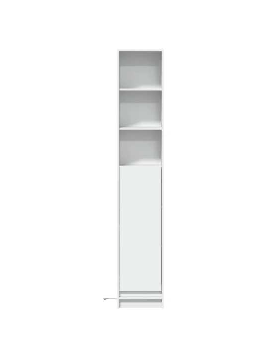 Příborník s LED bílý 36 x 32,5 x 200 cm kompozitní dřevo