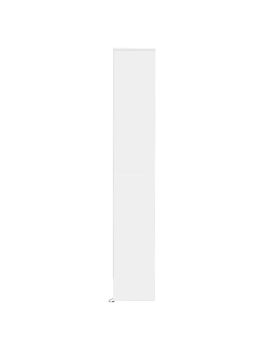 Příborník s LED bílý 36 x 32,5 x 200 cm kompozitní dřevo