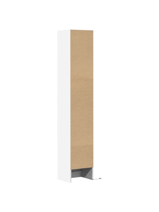 Příborník s LED bílý 36 x 32,5 x 200 cm kompozitní dřevo