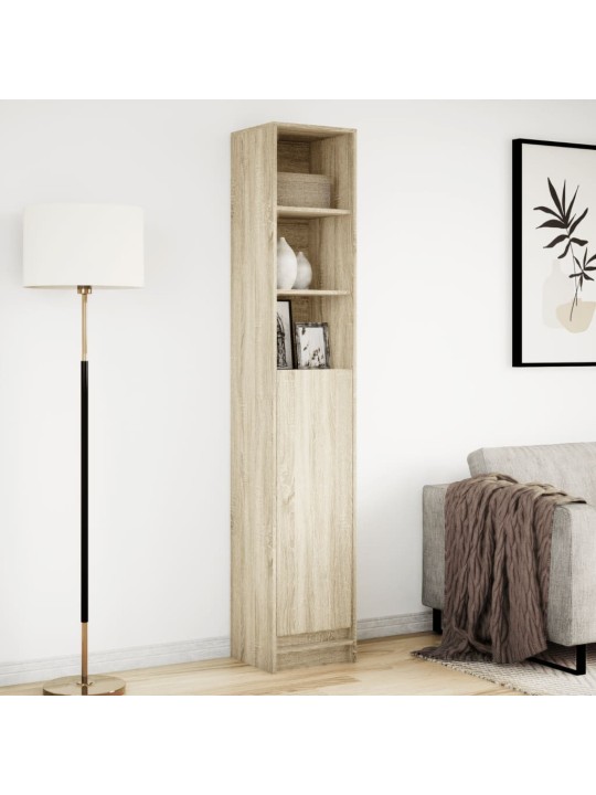 Příborník s LED dub sonoma 36 x 32,5 x 200 cm kompozitní dřevo