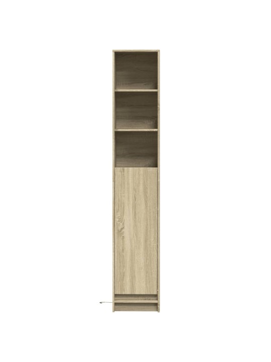 Příborník s LED dub sonoma 36 x 32,5 x 200 cm kompozitní dřevo