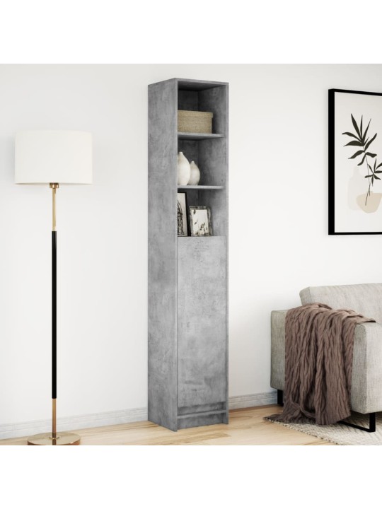 Příborník s LED betonově šedý 36x32,5x200 cm kompozitní dřevo