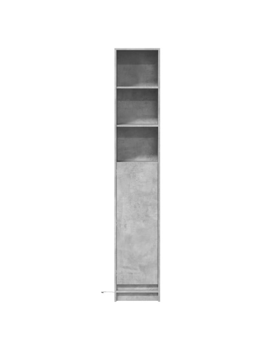 Příborník s LED betonově šedý 36x32,5x200 cm kompozitní dřevo