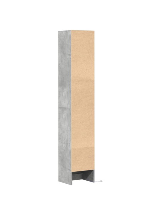 Příborník s LED betonově šedý 36x32,5x200 cm kompozitní dřevo