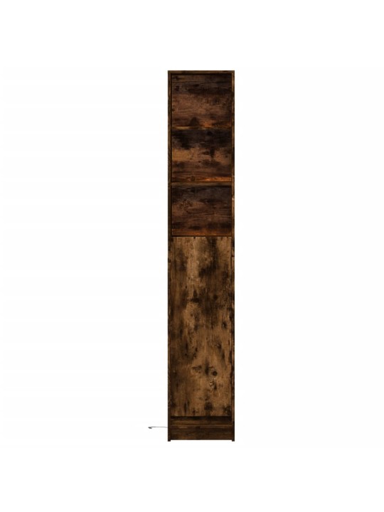 Příborník s led kouřový dub 36 x 32,5 x 200 cm kompozitní dřevo