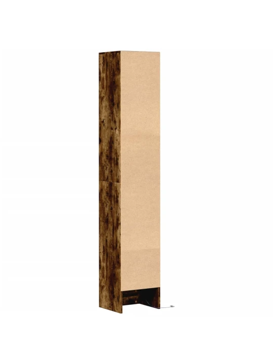 Příborník s led kouřový dub 36 x 32,5 x 200 cm kompozitní dřevo