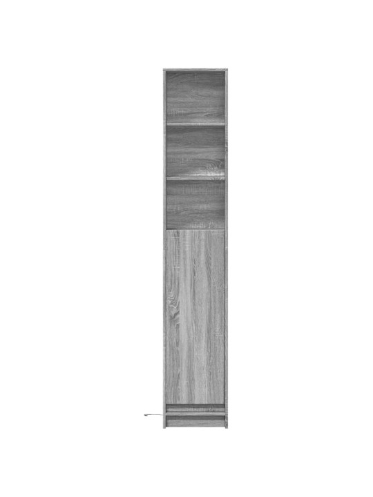 Příborník s led šedý sonoma 36 x 32,5 x 200 cm kompozitní dřevo