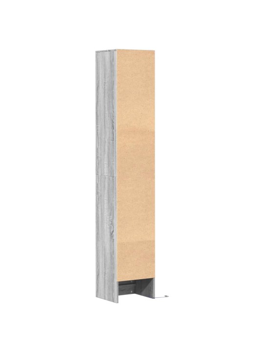 Příborník s led šedý sonoma 36 x 32,5 x 200 cm kompozitní dřevo