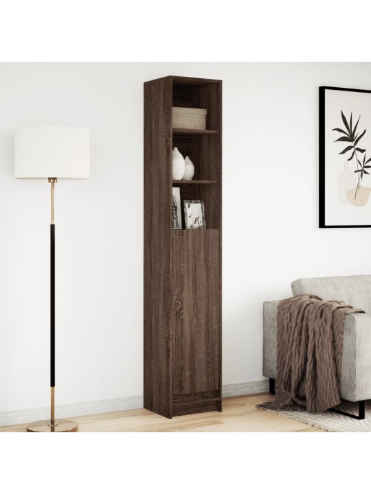 Příborník s led hnědý dub 36 x 32,5 x 200 cm kompozitní dřevo