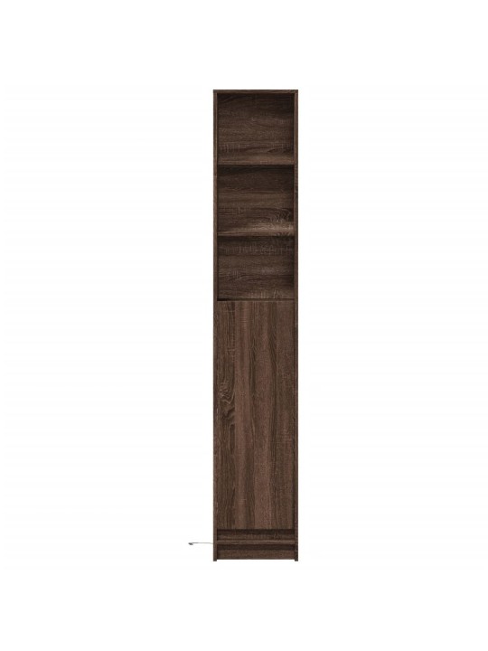 Příborník s led hnědý dub 36 x 32,5 x 200 cm kompozitní dřevo