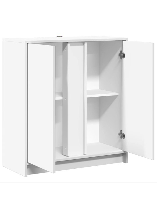 Příborník s LED bílý 77 x 34 x 85 cm kompozitní dřevo