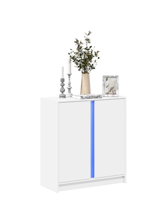 Příborník s LED bílý 77 x 34 x 85 cm kompozitní dřevo