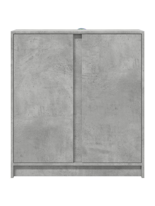 Příborník s LED betonově šedý 77 x 34 x 85 cm kompozitní dřevo