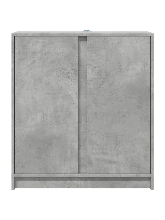 Příborník s LED betonově šedý 77 x 34 x 85 cm kompozitní dřevo