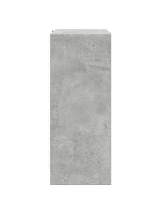 Příborník s LED betonově šedý 77 x 34 x 85 cm kompozitní dřevo