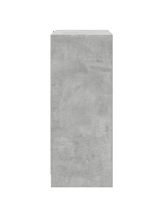 Příborník s LED betonově šedý 77 x 34 x 85 cm kompozitní dřevo