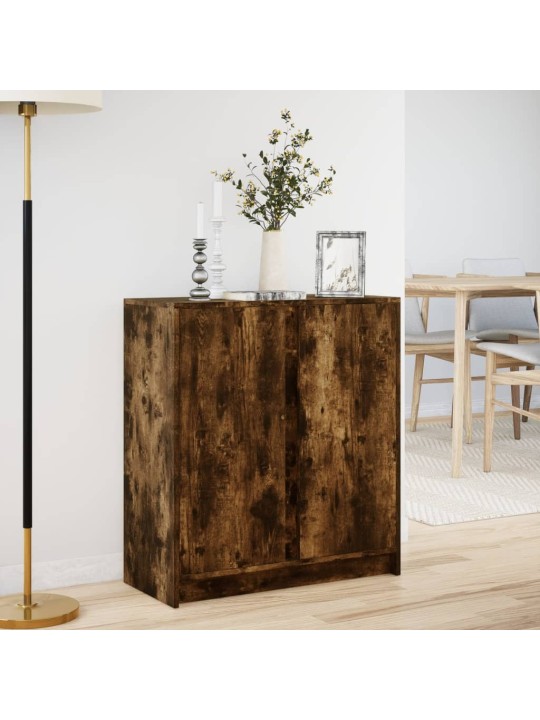 Příborník s led kouřový dub 77 x 34 x 85 cm kompozitní dřevo