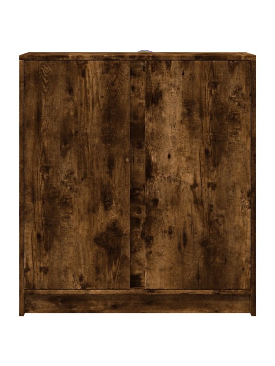 Příborník s led kouřový dub 77 x 34 x 85 cm kompozitní dřevo