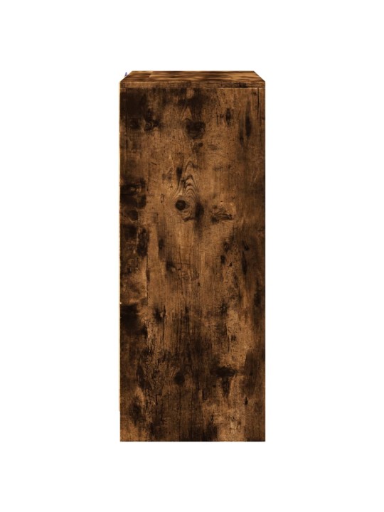 Příborník s led kouřový dub 77 x 34 x 85 cm kompozitní dřevo